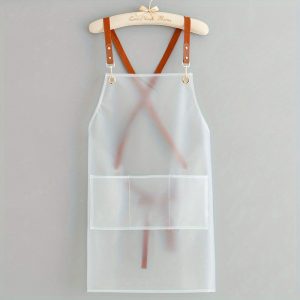 1u002F 2pcs High Quality and Transparent Apron for Hair Stylists, Barbers, Housewives, and Chefs - One Size Fits Most