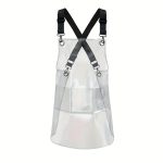A Stylish And Durable Transparent Hairdresser Apron with Pockets, Perfect As a Gift for Hairstylists. This TPU Apron Is Suitable for Hairdressers, Homemakers, And Chefs, Providing Universal Fit And Ensuring The Wearer'S Clothes Stay Clean
